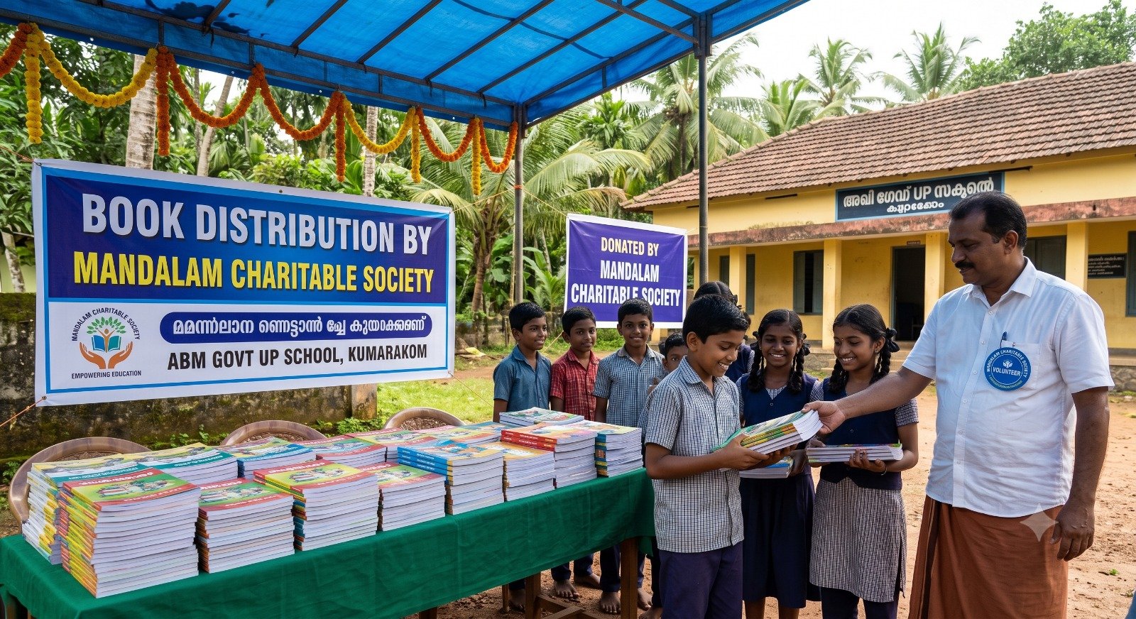 Book Distribution at ABM Govt UP School